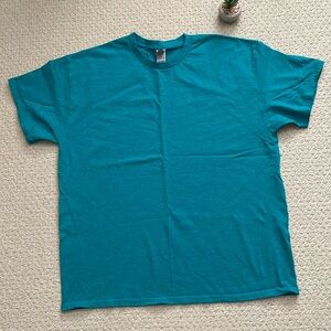 Gildan heavy cotton unisex turquoise tshirt